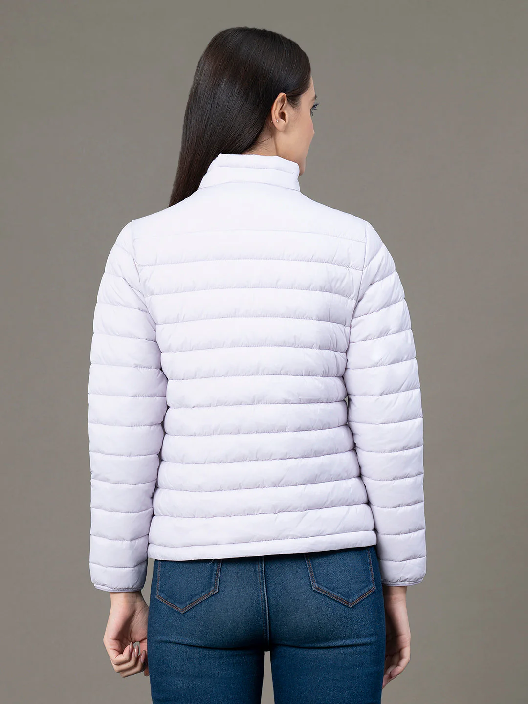 Stand Collar Padded Jacket for Women - Image 3