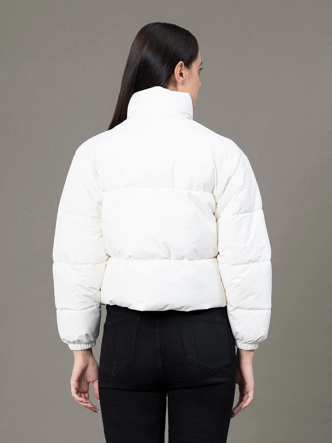 Stand Collar Padded Jacket for Women - Image 3