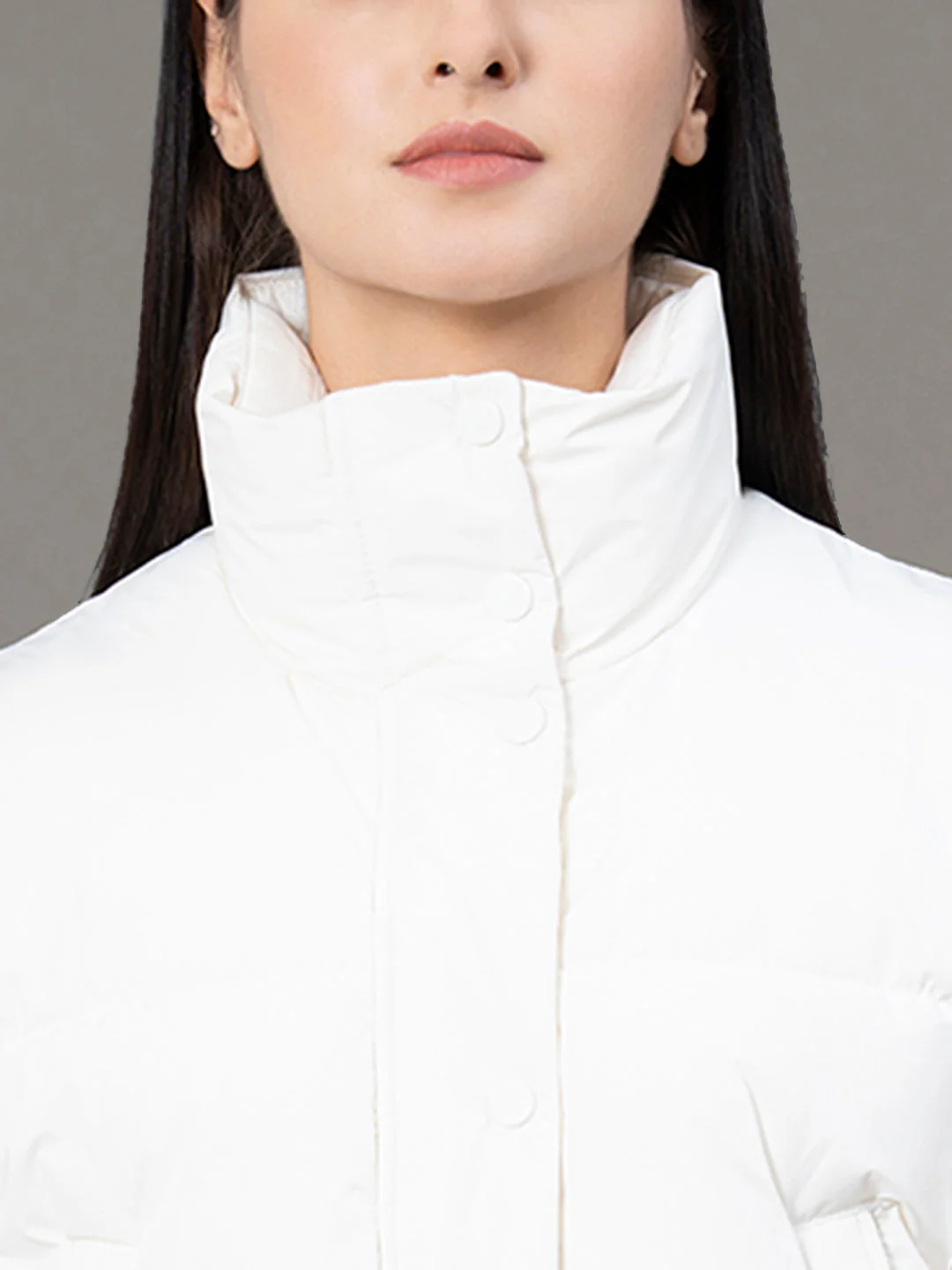 Stand Collar Padded Jacket for Women - Image 4