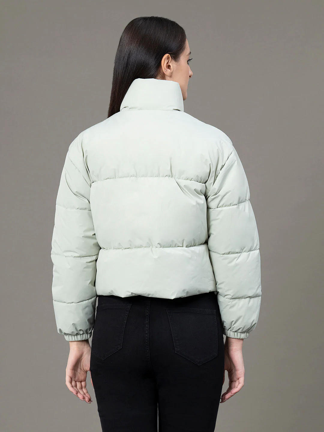 Stand Collar Padded Jacket for Women - Image 3