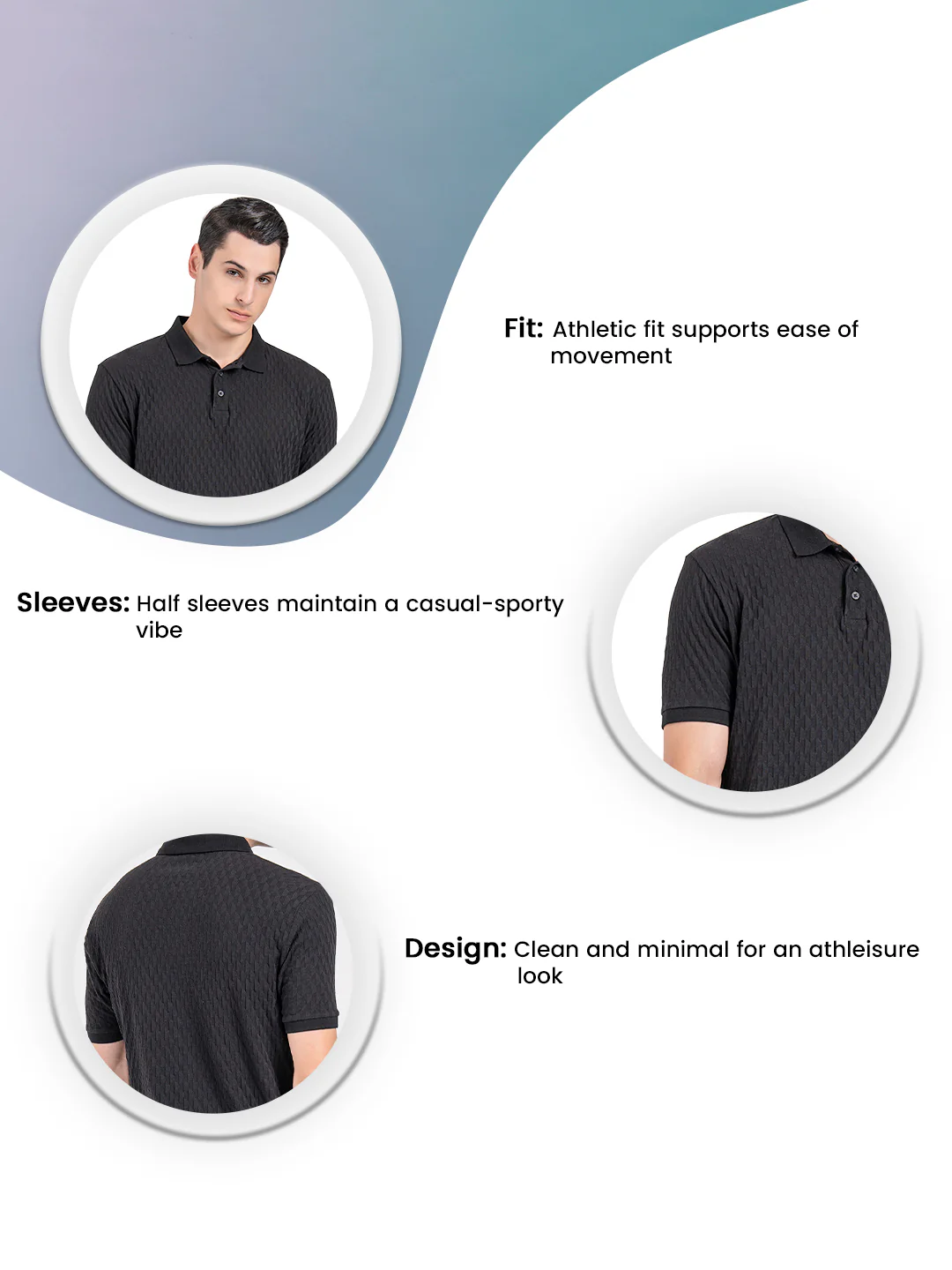 Structured Polo T-Shirt for Men - Image 3