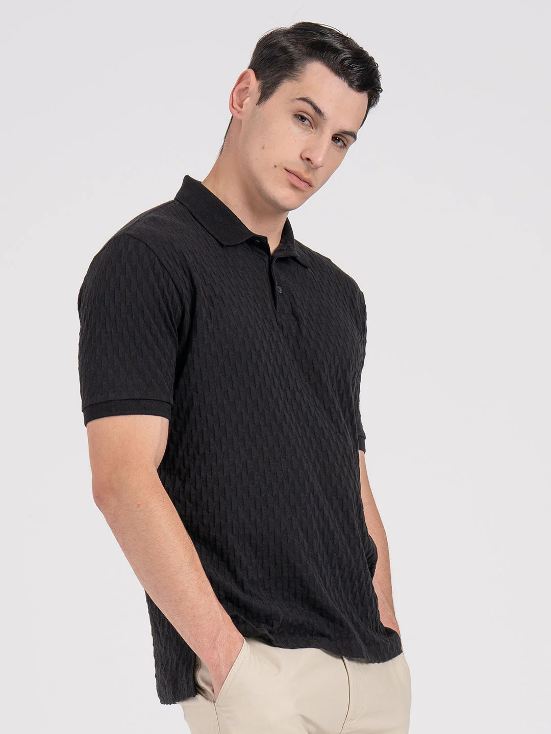 Structured Polo T-Shirt for Men - Image 4