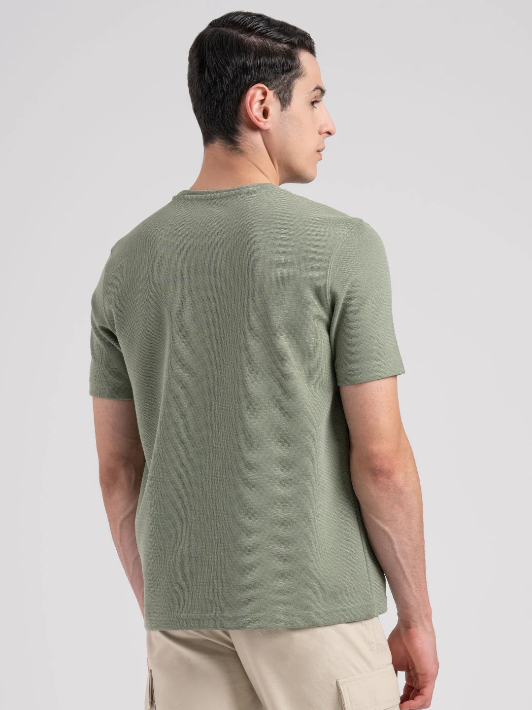 Structured Round Neck T-Shirt for Men - Image 5