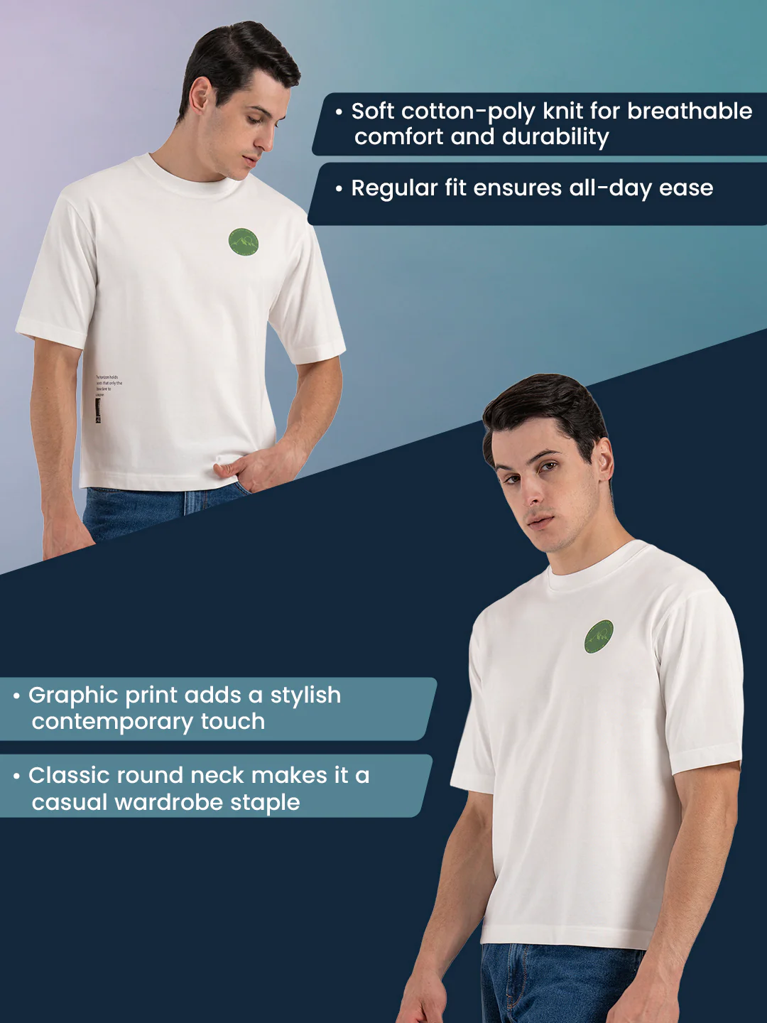 Oversized Graphic T-Shirt for Men - Image 2