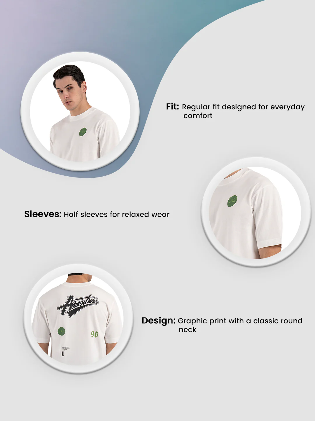 Oversized Graphic T-Shirt for Men - Image 3