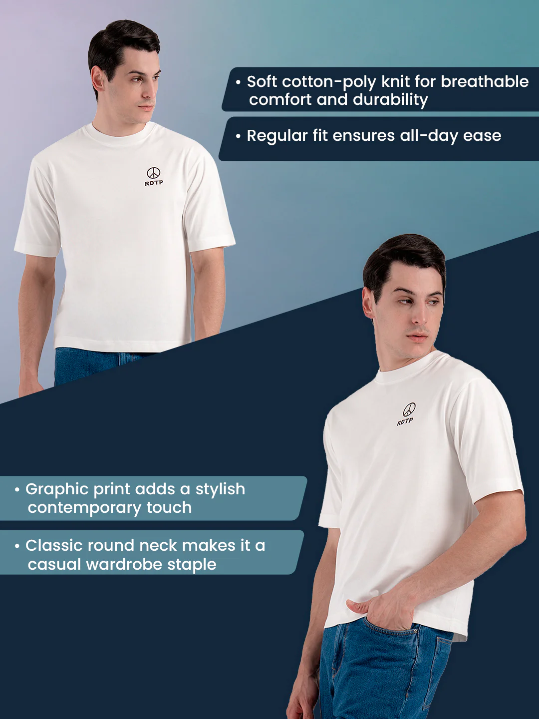 Oversized Graphic T-Shirt for Men - Image 2