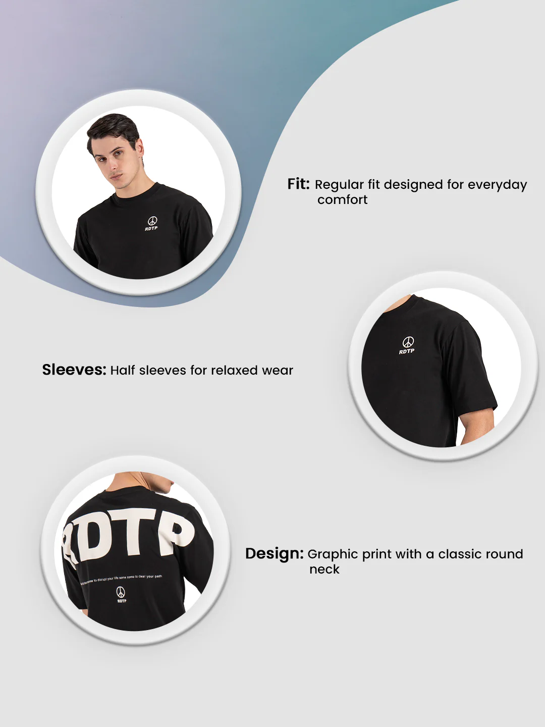 Oversized Graphic T-Shirt for Men - Image 3