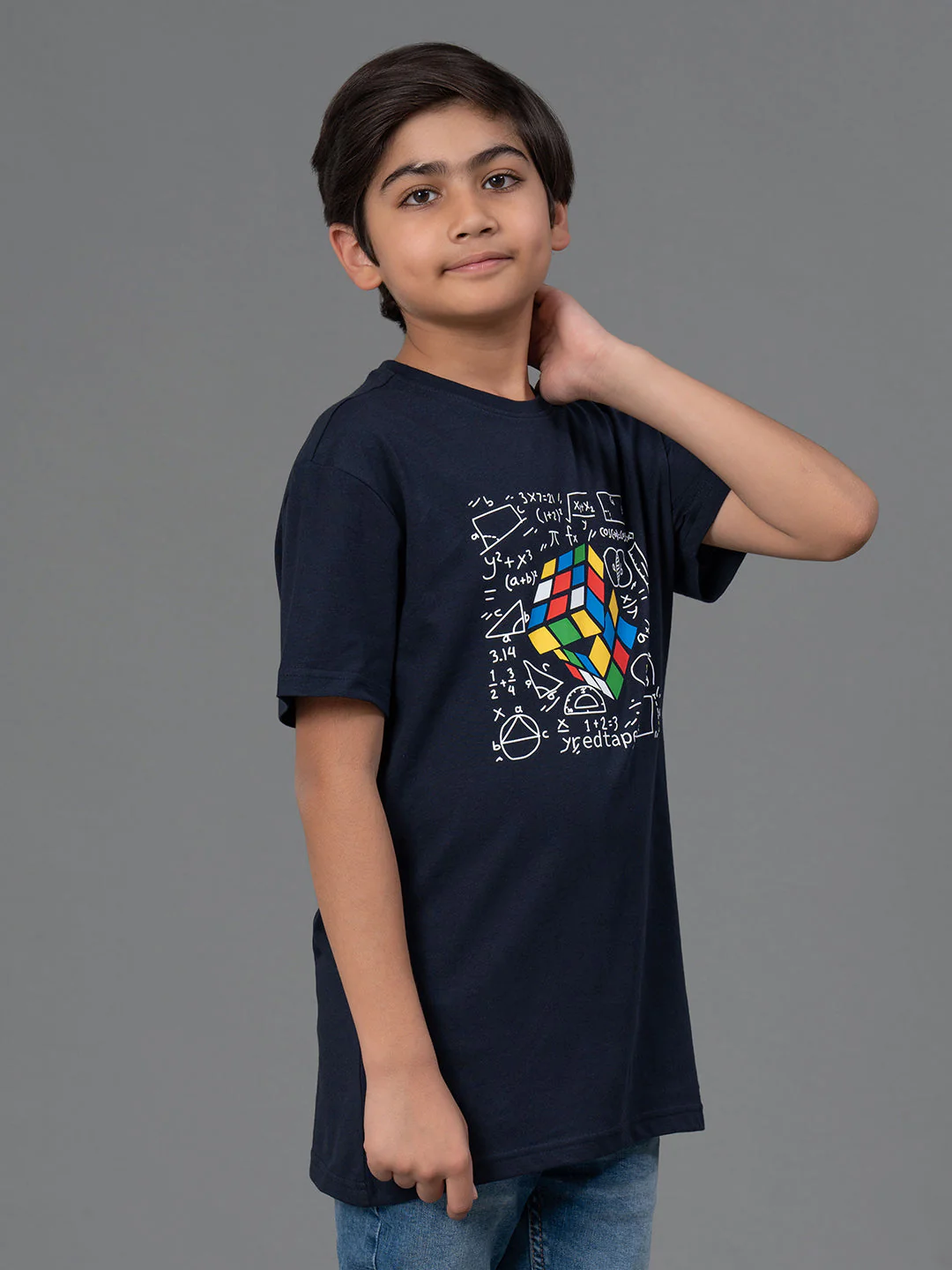 Unisex Kids T-Shirt- Best in Comfort| Cotton| Navy Color| Round Neck - Image 2