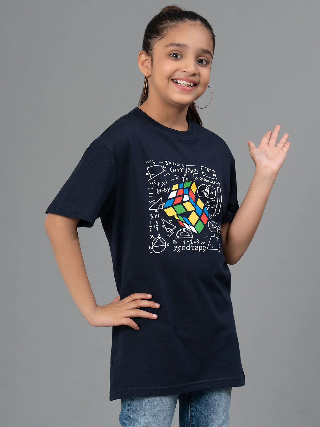 Unisex Kids T-Shirt- Best in Comfort| Cotton| Navy Color| Round Neck - Image 8