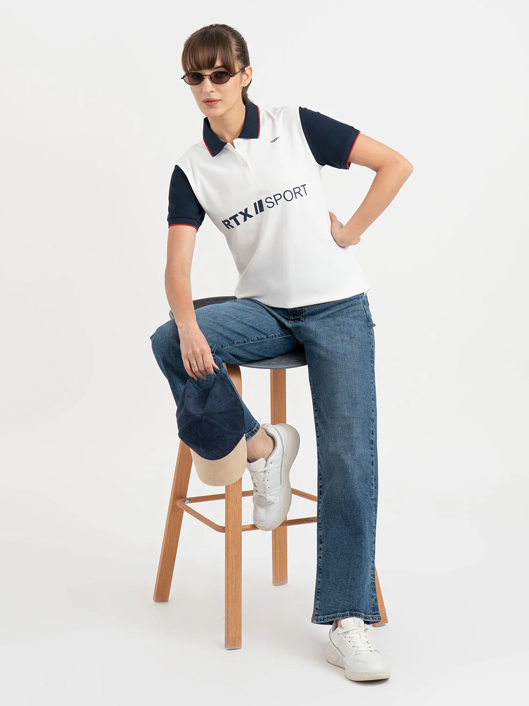White Polo T Shirt for Women - Image 5