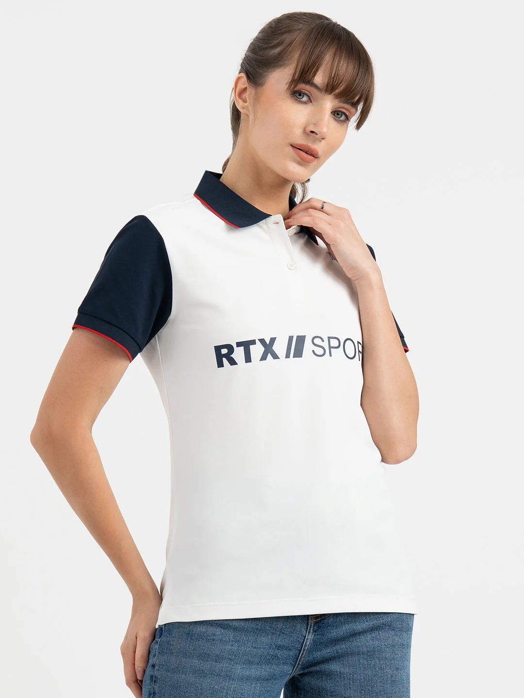 White Polo T Shirt for Women - Image 6