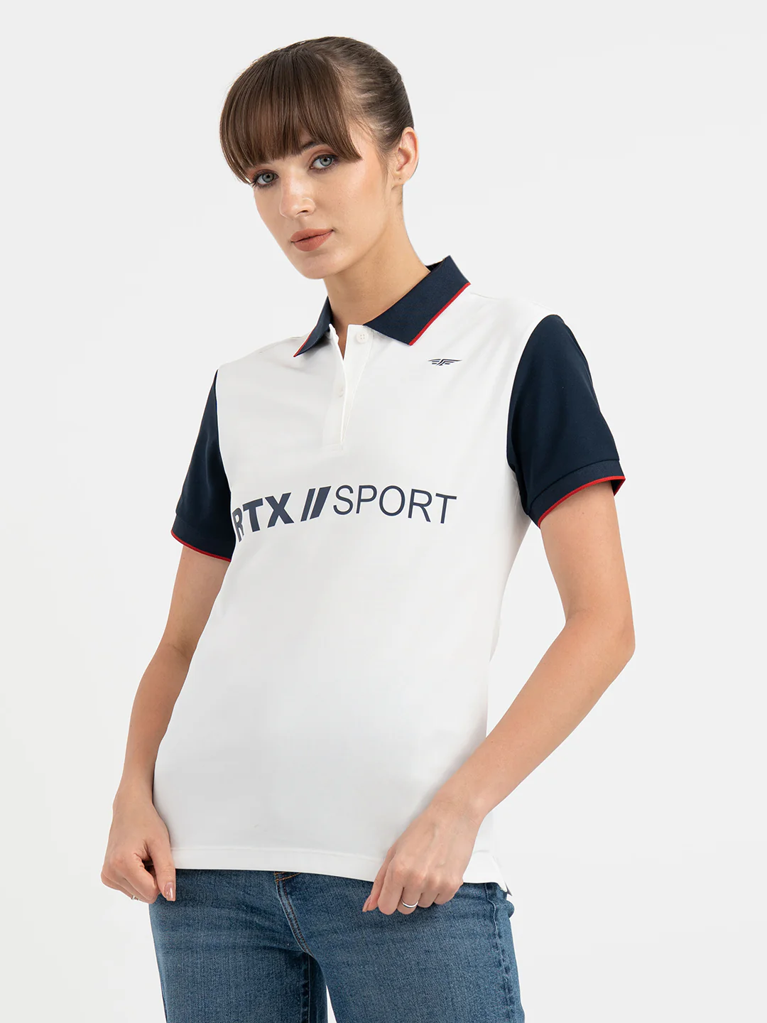 White Polo T Shirt for Women - Image 7