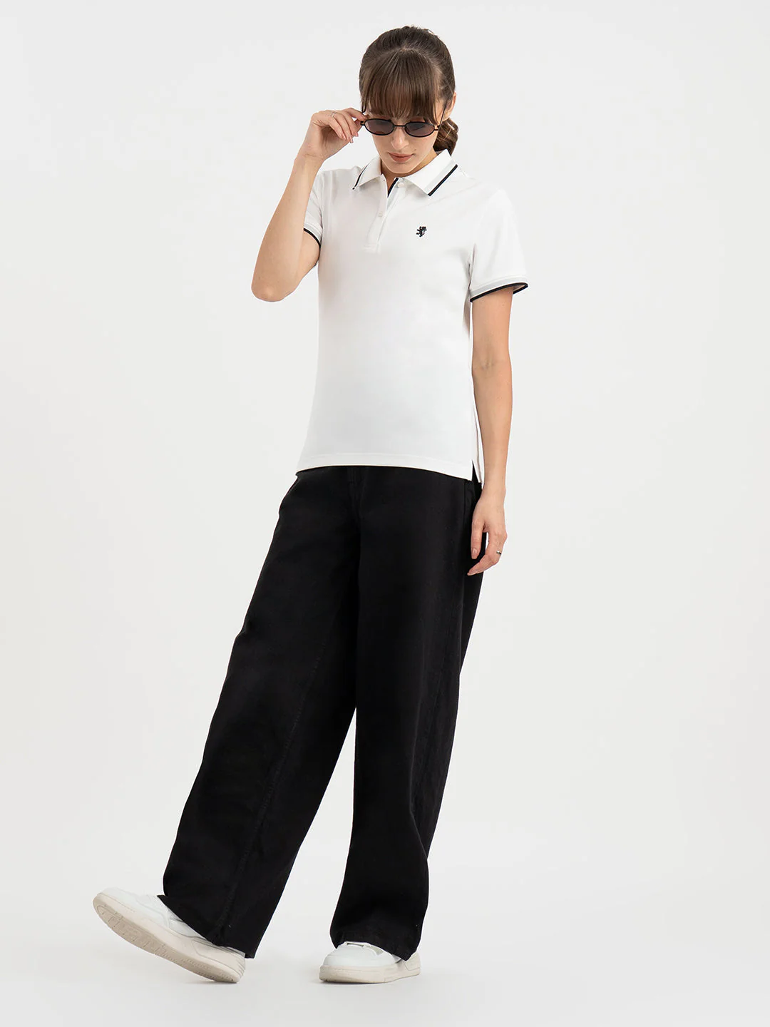 White Polo T Shirt for Women - Image 5