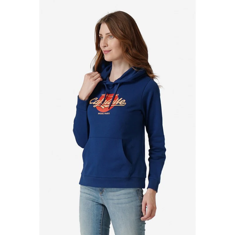 Women Airforce Blue Hoodie - Image 2