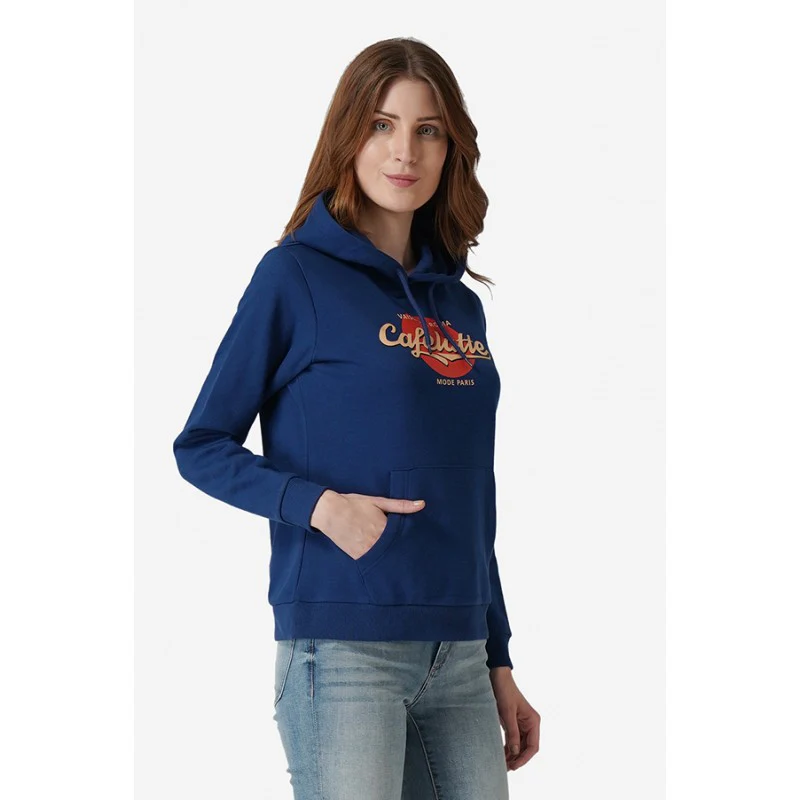 Women Airforce Blue Hoodie - Image 3