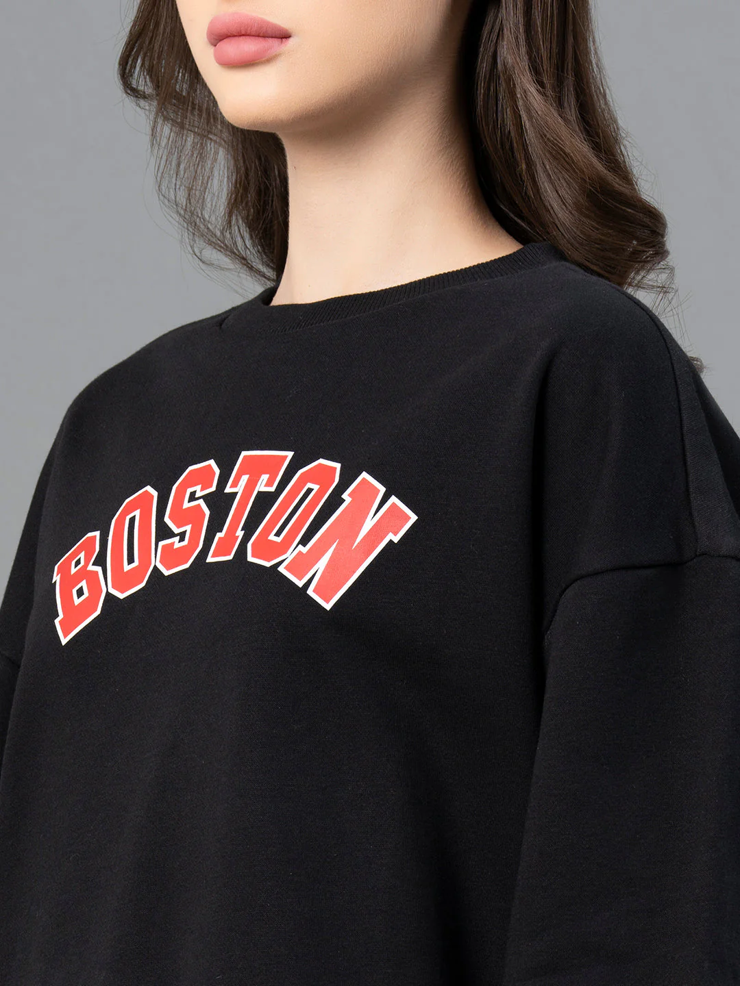 Women Black Graphic Print Sweatshirt - Image 4