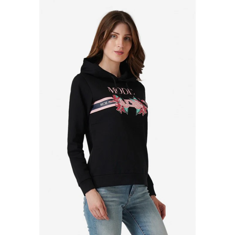 Women Black Hoodie - Image 3