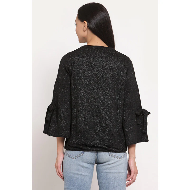 Women Black Sweater - Image 2