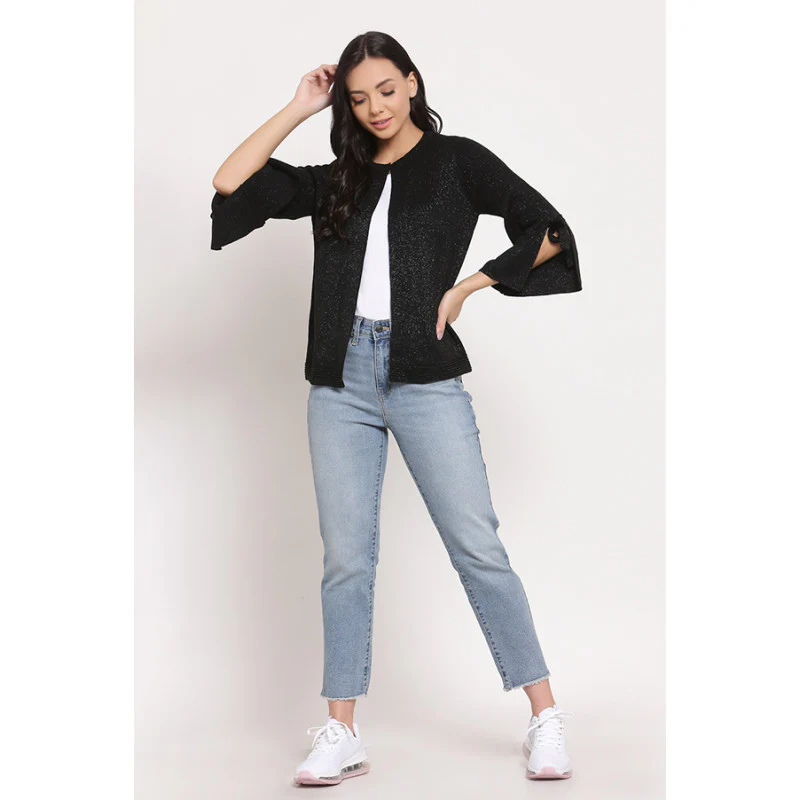 Women Black Sweater - Image 4