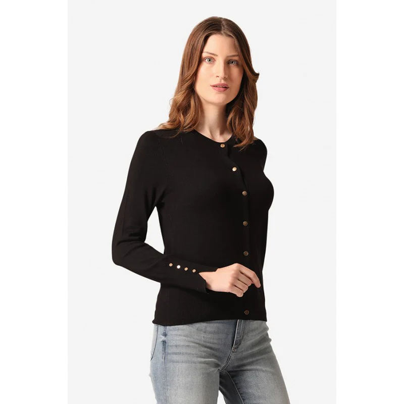 Women Black Sweater - Image 3