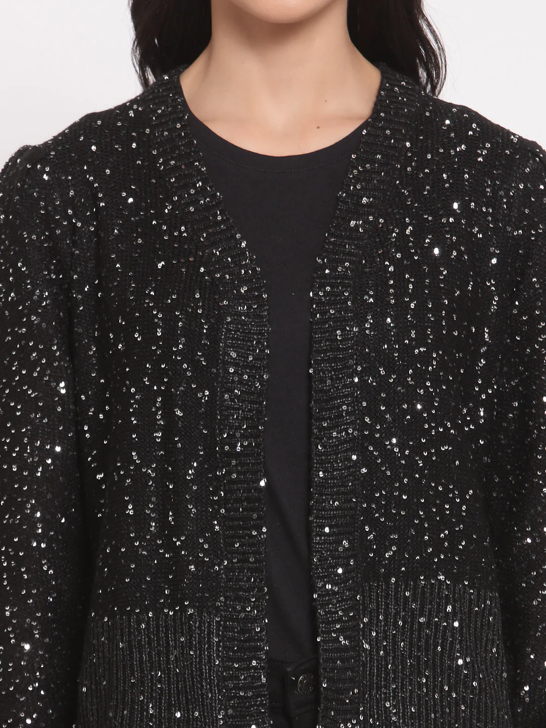 Women Black Sweater - Image 2