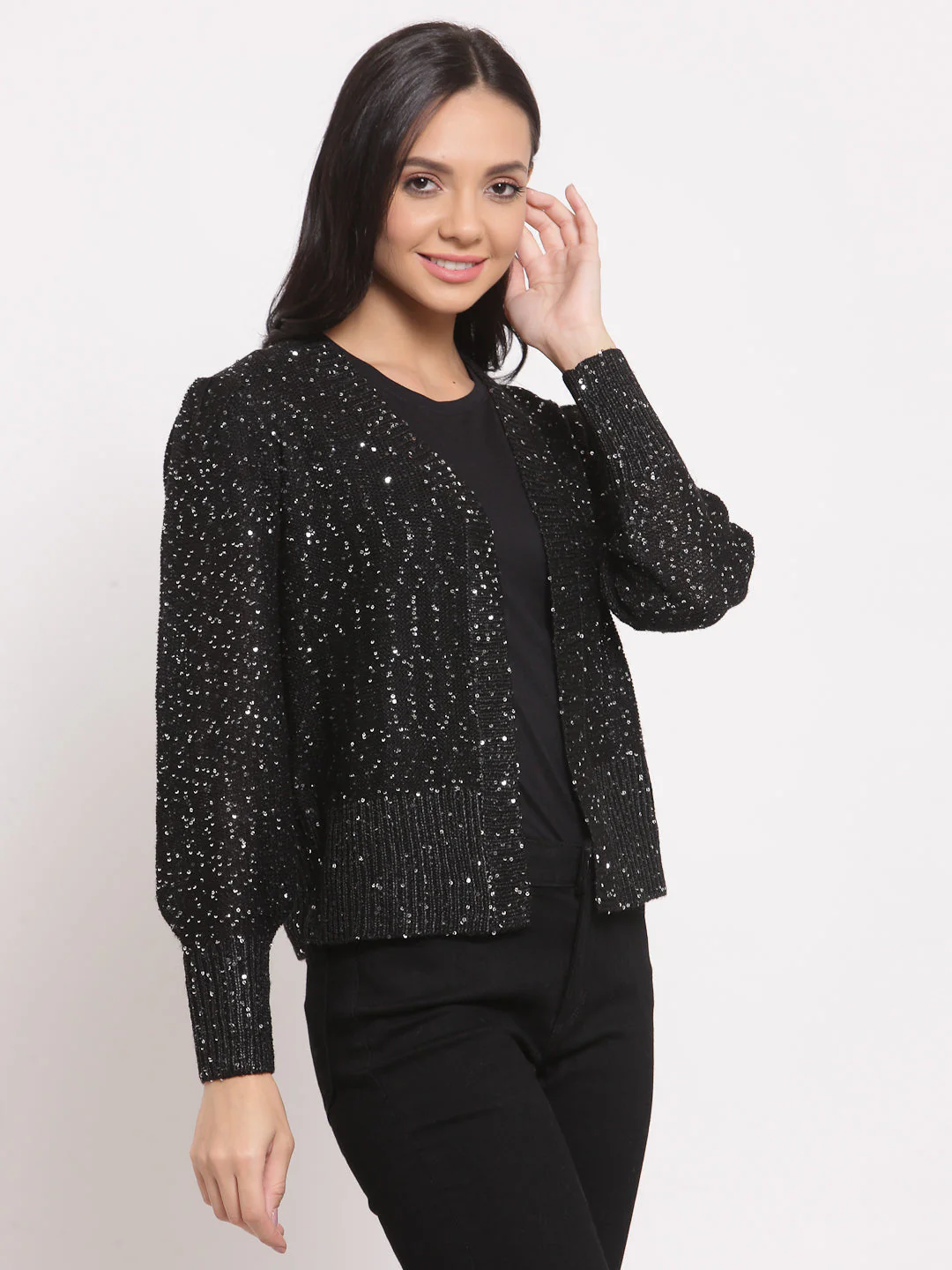 Women Black Sweater - Image 3