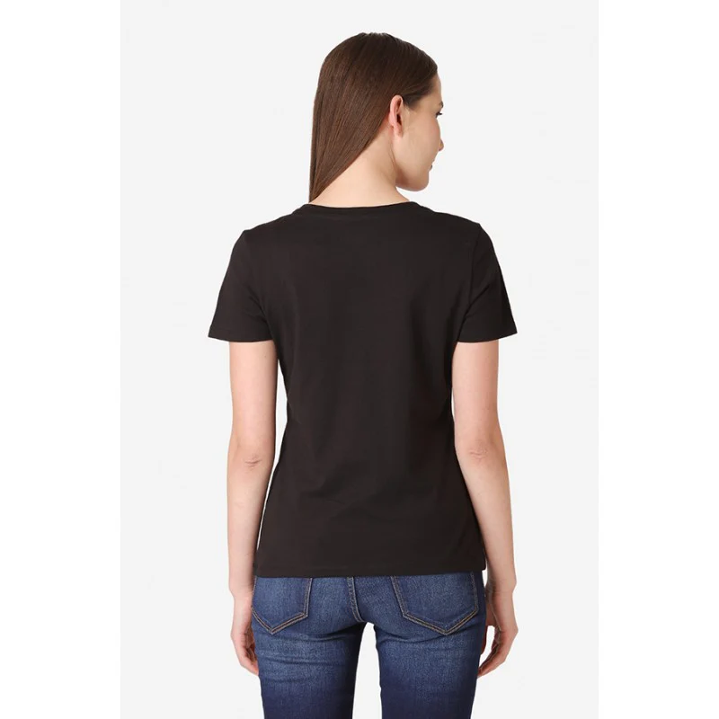 Women's Black Round Neck T-Shirt - Image 5