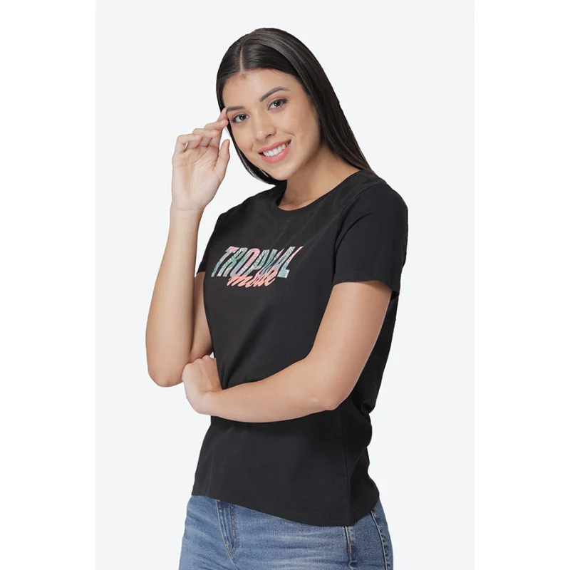 Women's Black T-Shirt - Image 2