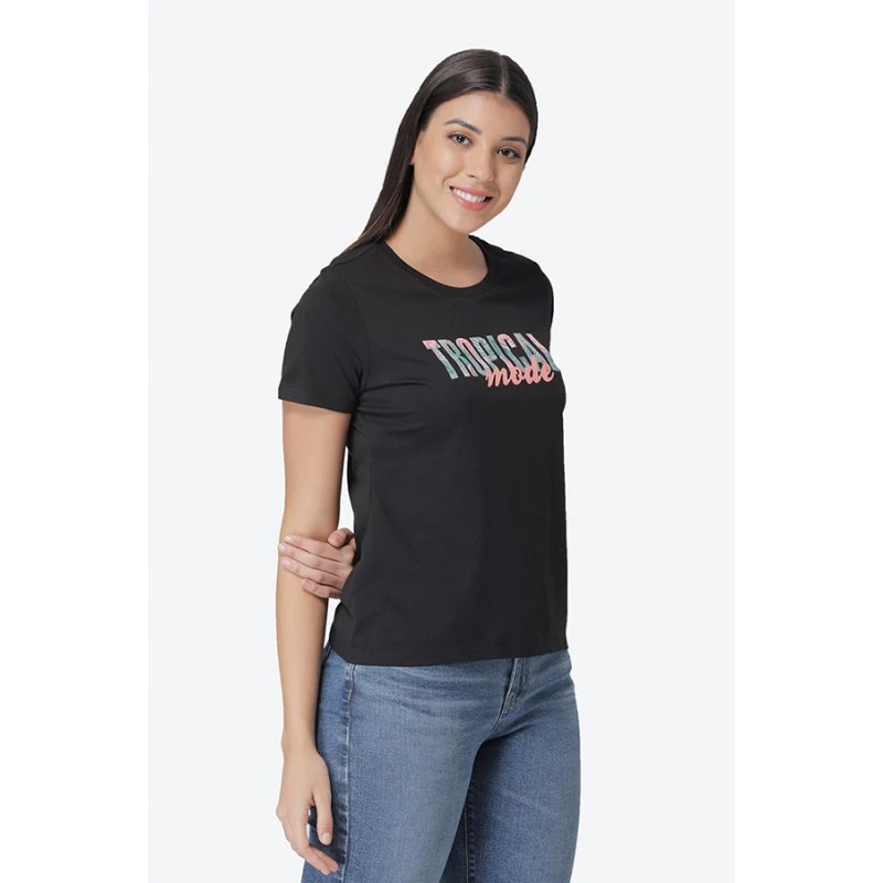 Women's Black T-Shirt - Image 3
