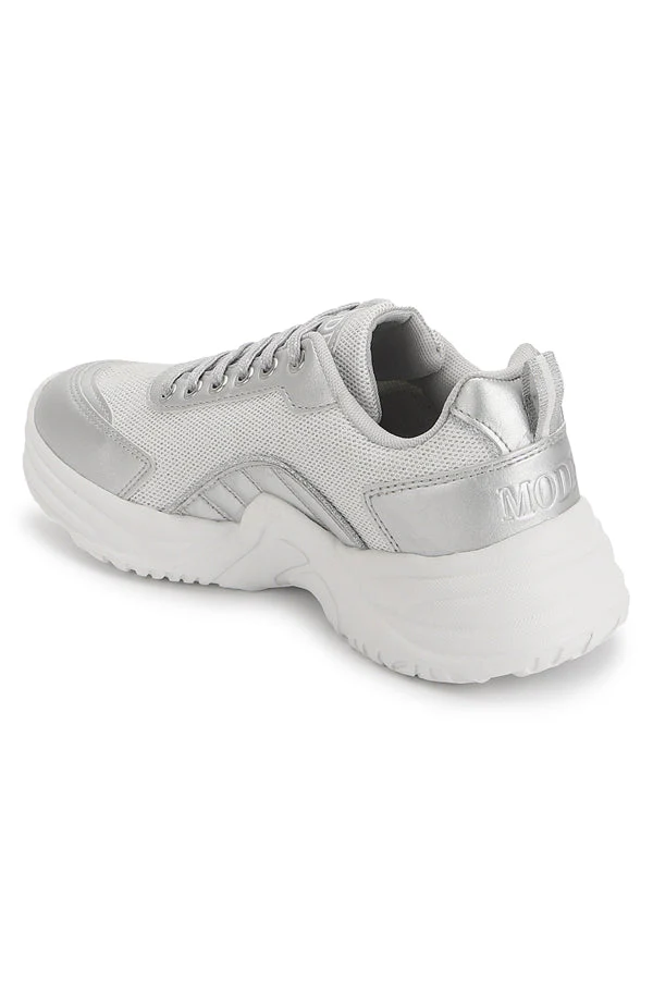 Women Silver Walking Shoes - Image 5