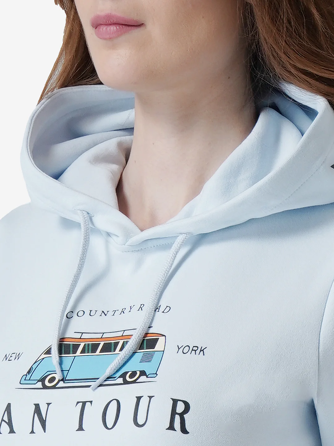 Women Light Blue Hoodie - Image 5