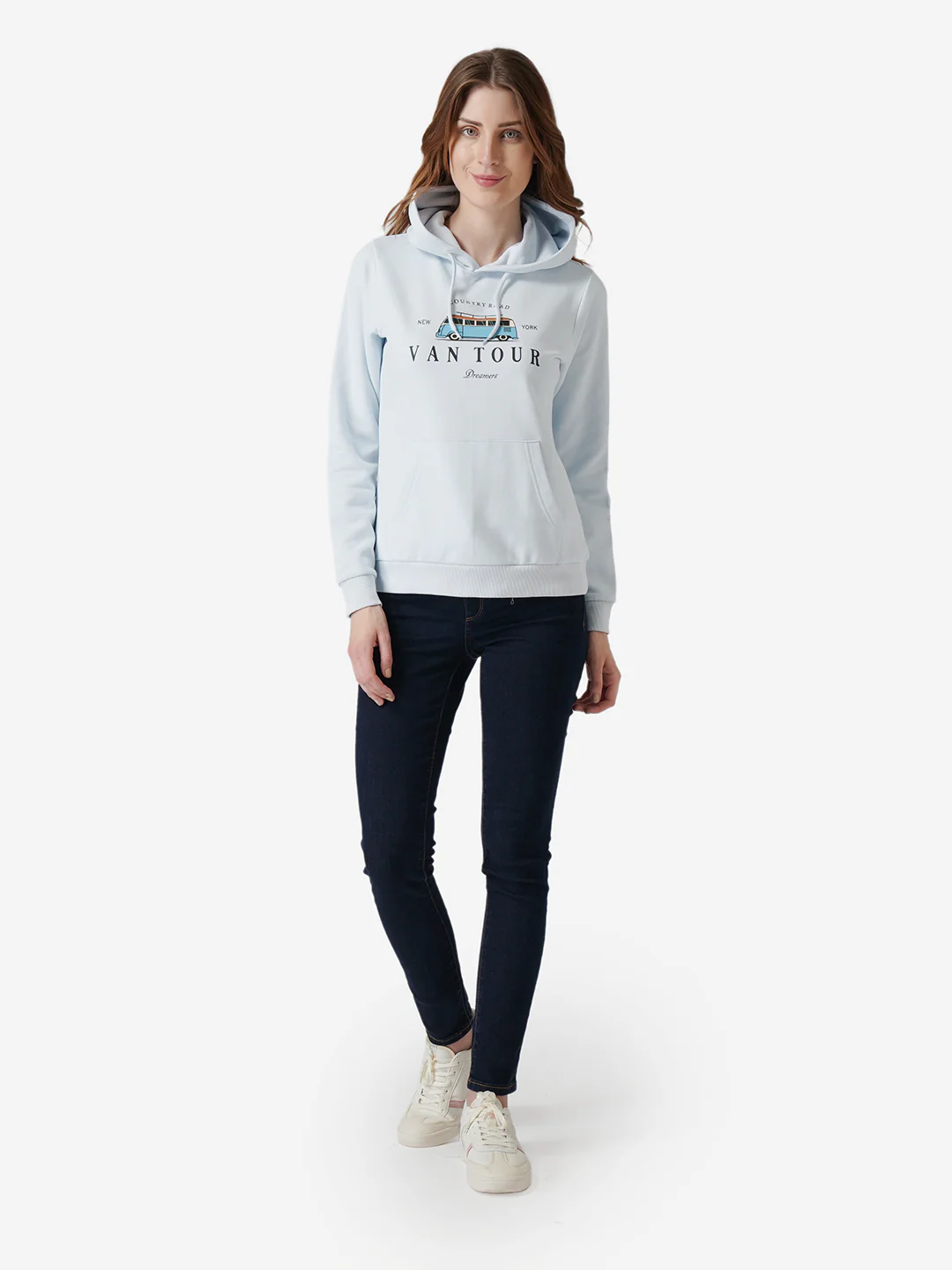Women Light Blue Hoodie - Image 6