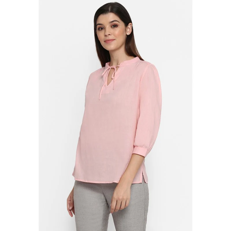 Women Light Pink Top Blouse - Image 3