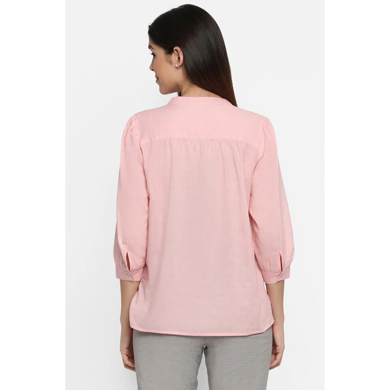 Women Light Pink Top Blouse - Image 4