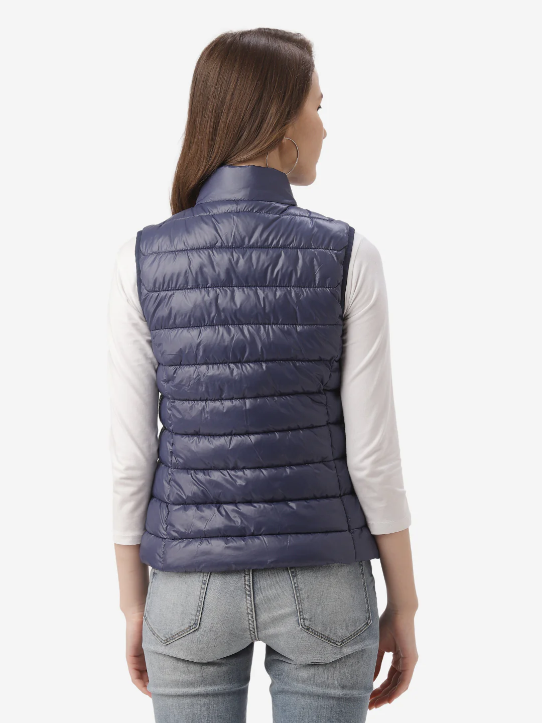 Women Navy Blue Jacket - Image 5