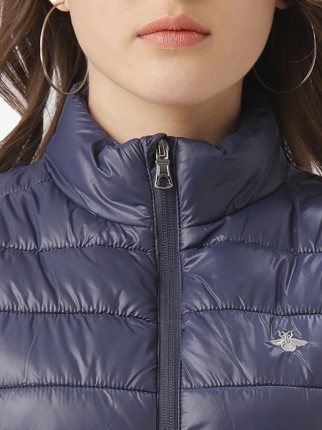 Women Navy Blue Jacket - Image 6