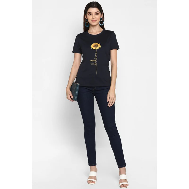 Women Navy T Shirt - Image 2