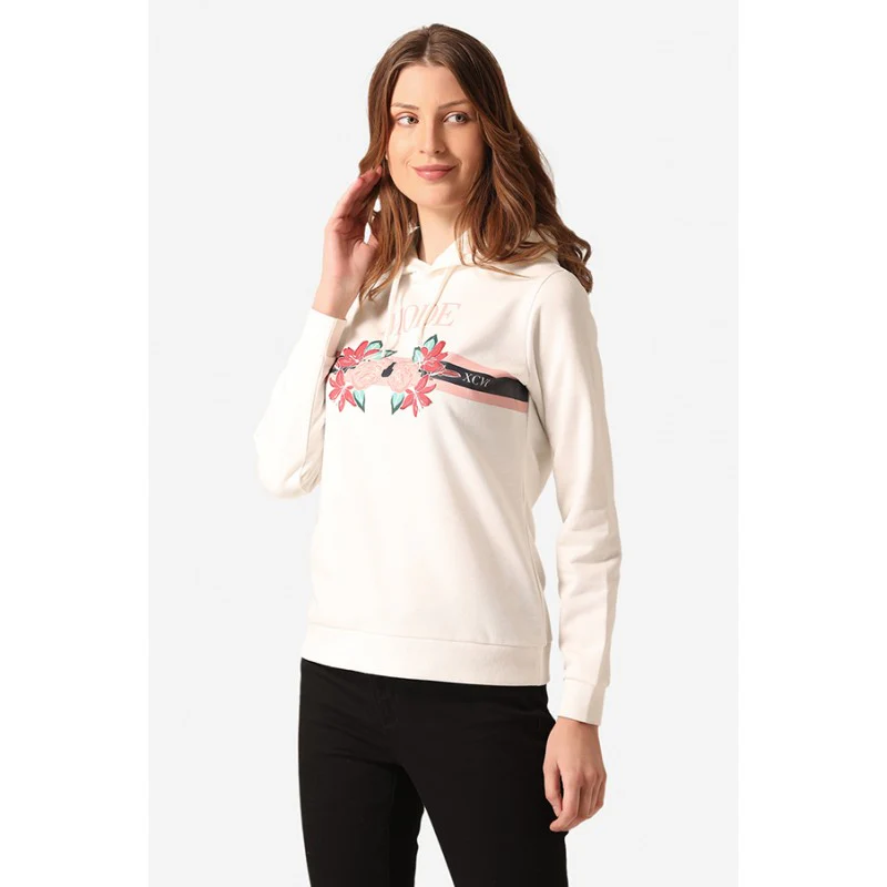 Women Off White Hoodie - Image 2