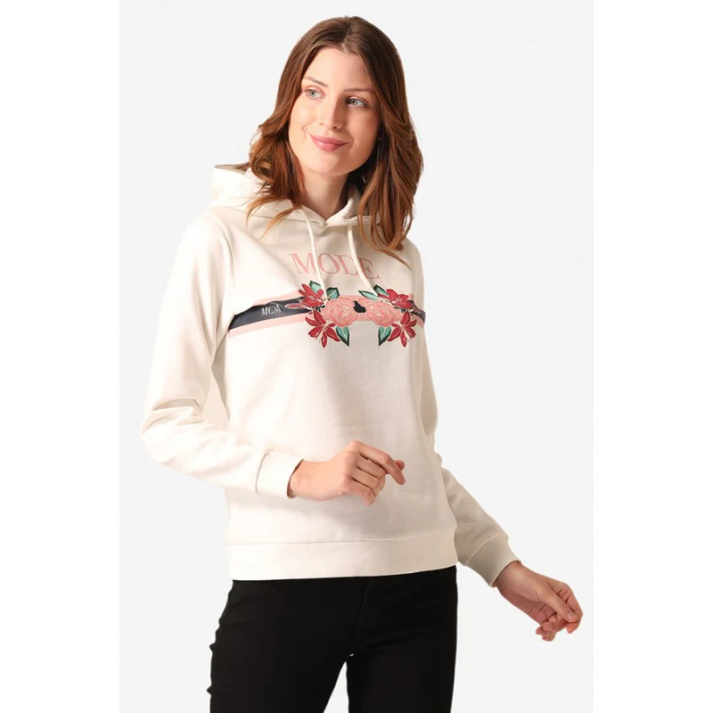 Women Off White Hoodie - Image 3