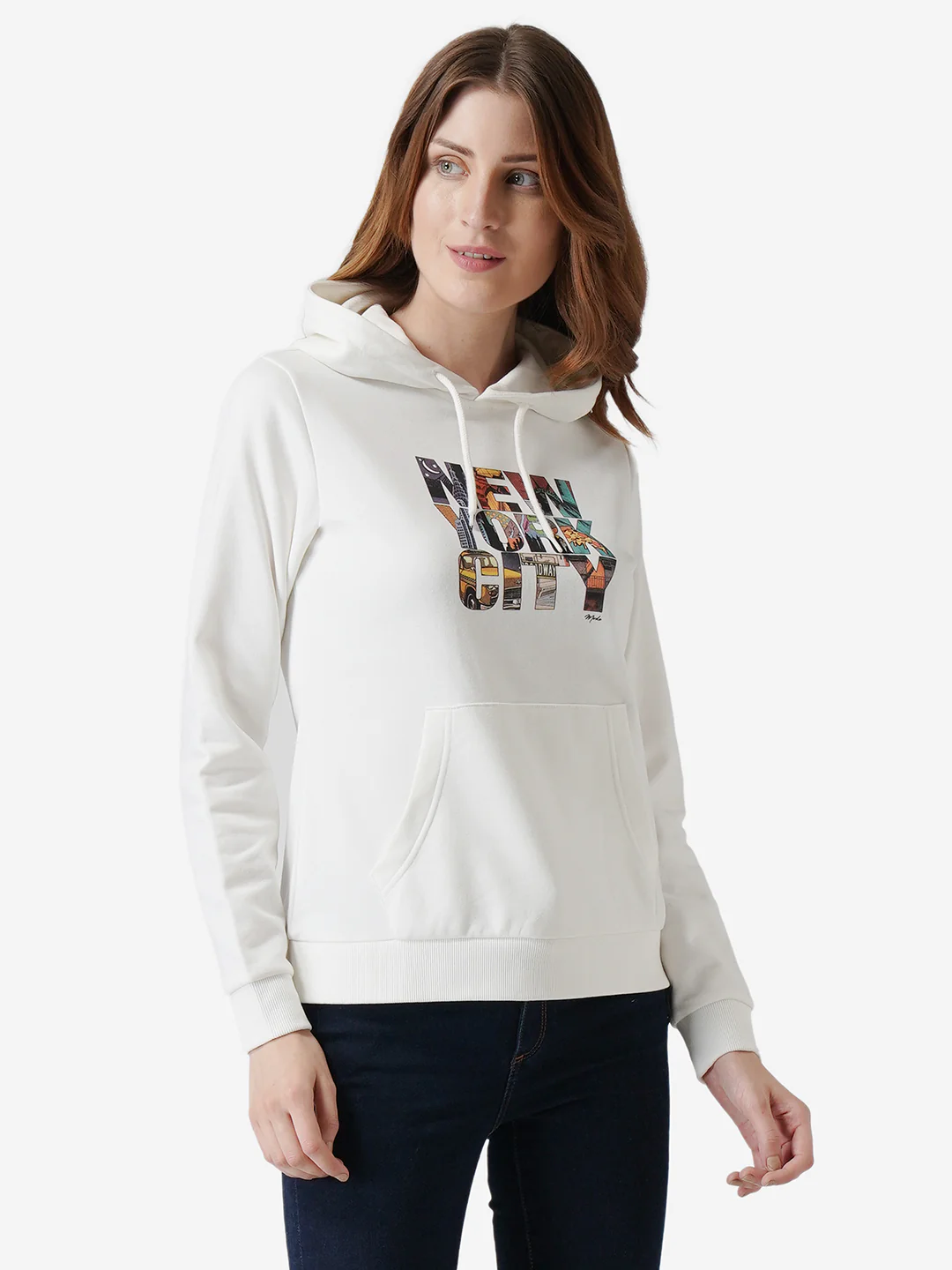 Women Off White Hoodie - Image 3