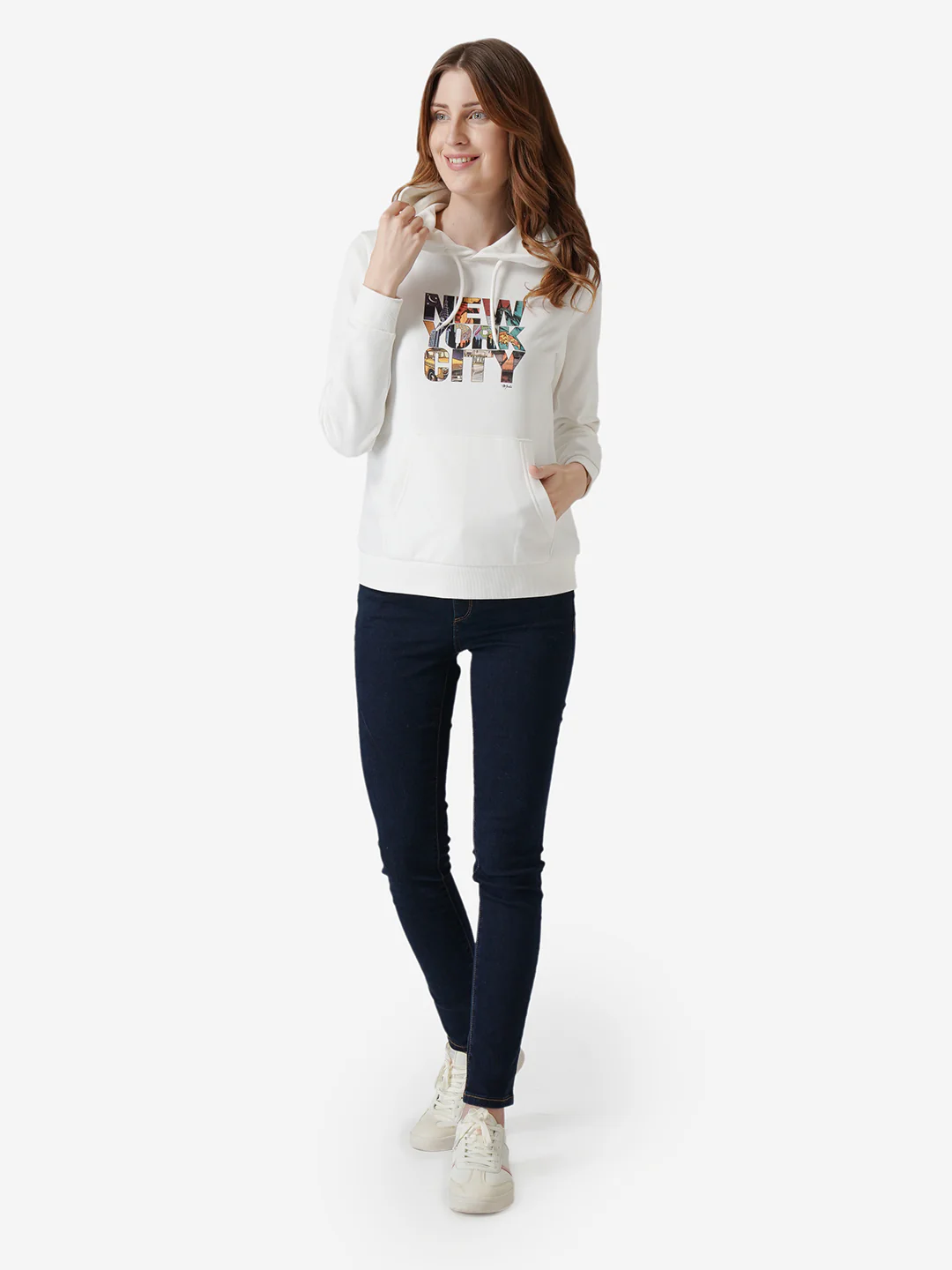 Women Off White Hoodie - Image 6