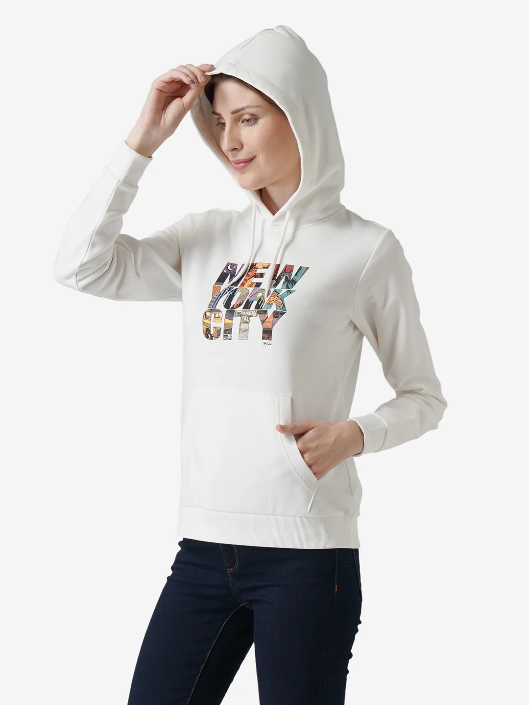 Women Off White Hoodie - Image 7