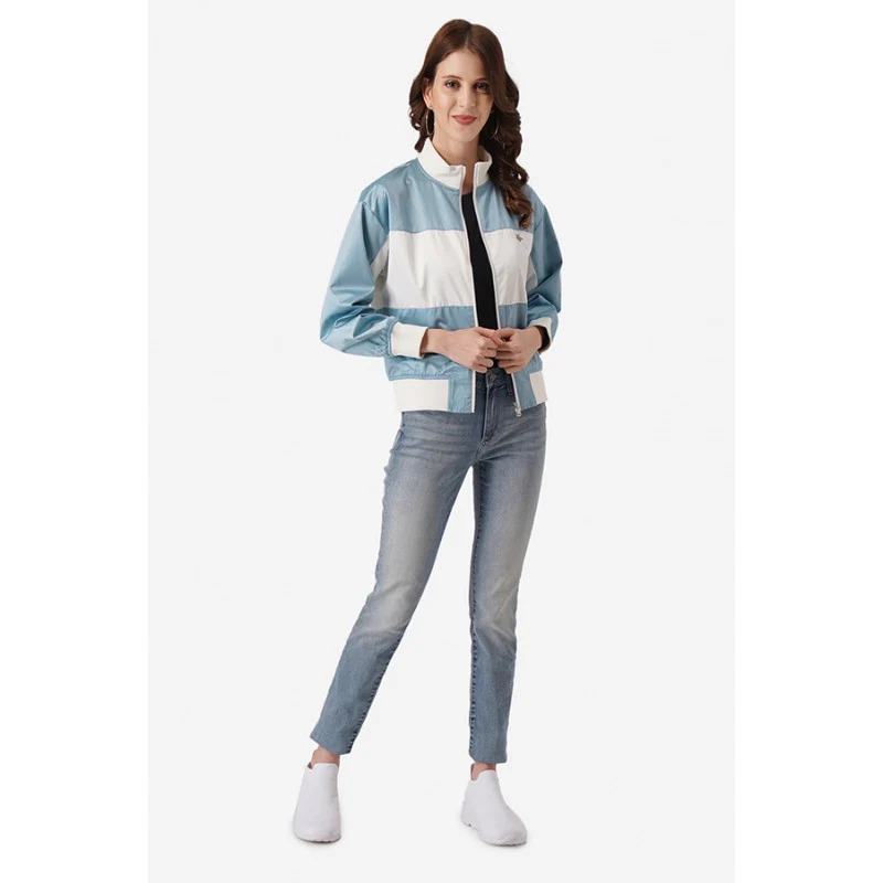 Women Pastel Blue Jacket - Image 5