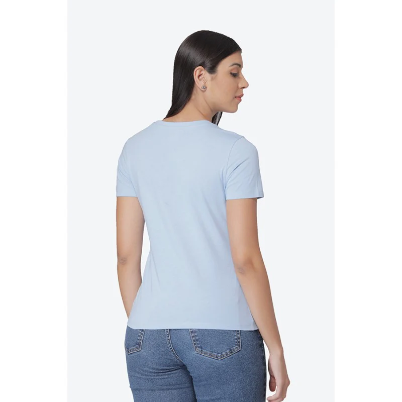 Women's Pastel Blue T-Shirt - Image 4