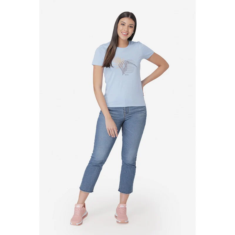 Women's Pastel Blue T-Shirt - Image 5
