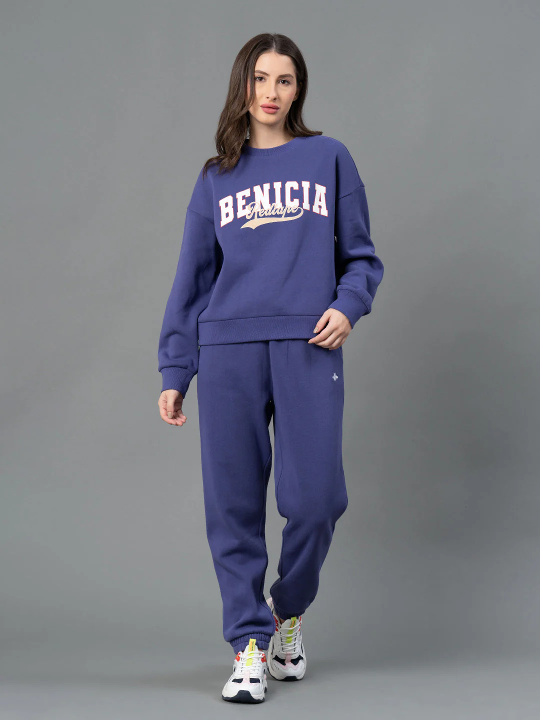 Women Purple Graphic Print Sweatshirt - Image 4