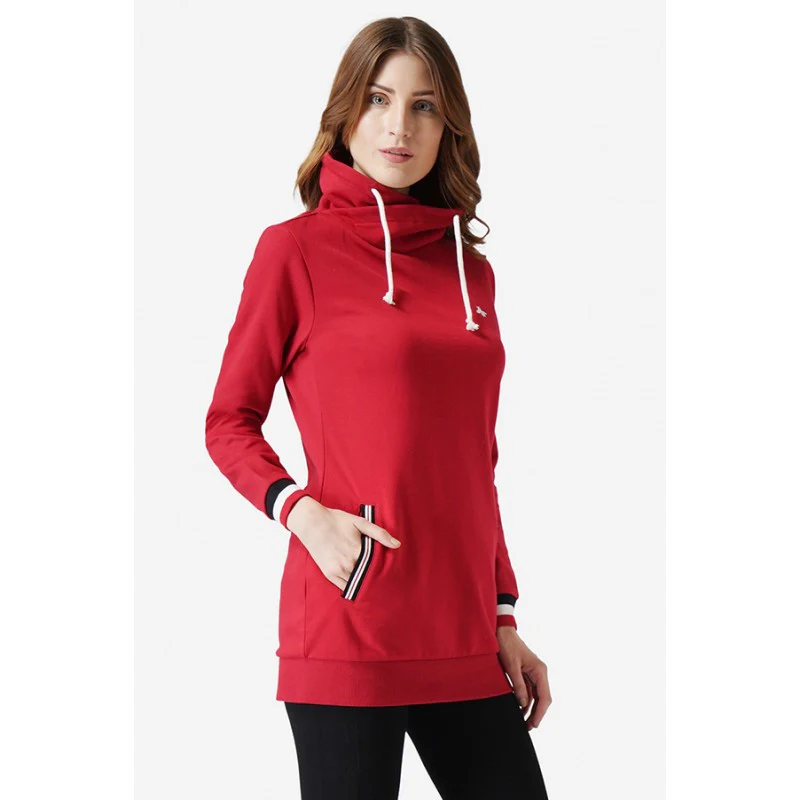 Women Red Sweatshirt - Image 3