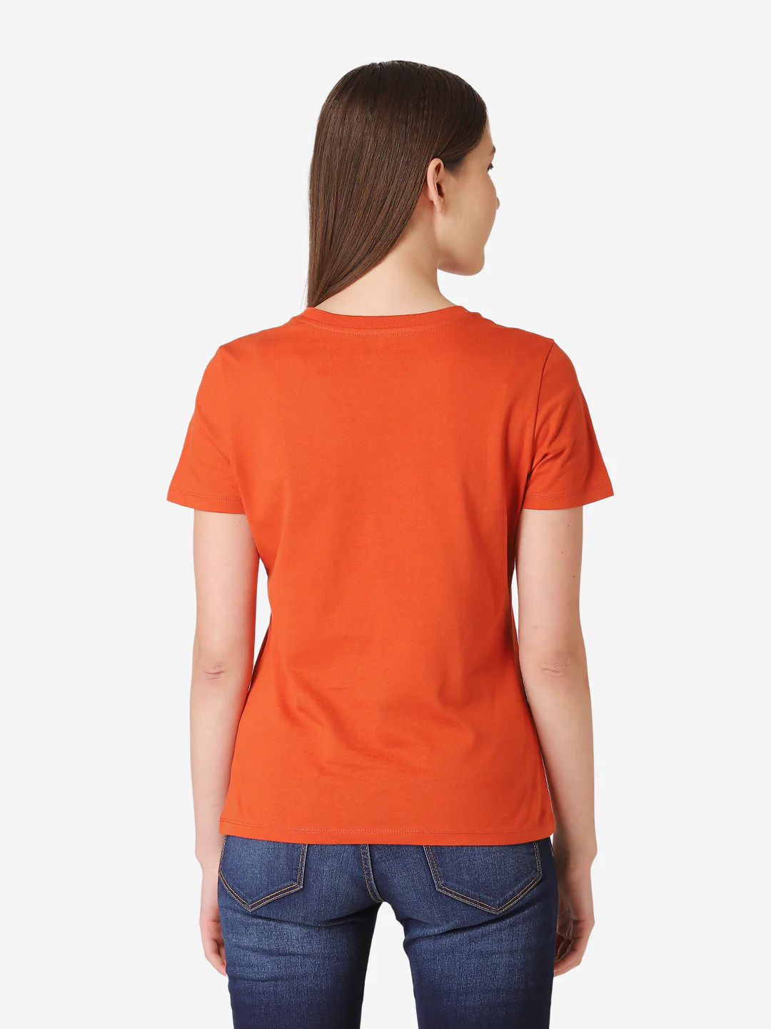 Women Rust Orange T Shirt - Image 6