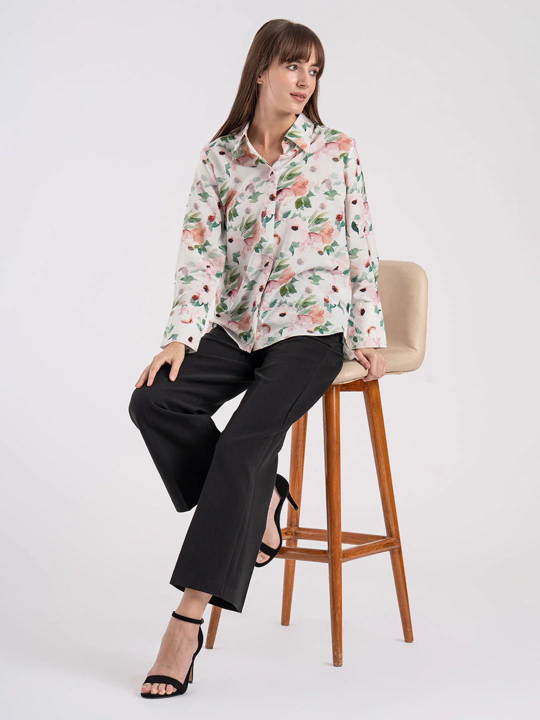 Women's Floral Print Full Sleeve Shirt - Image 5