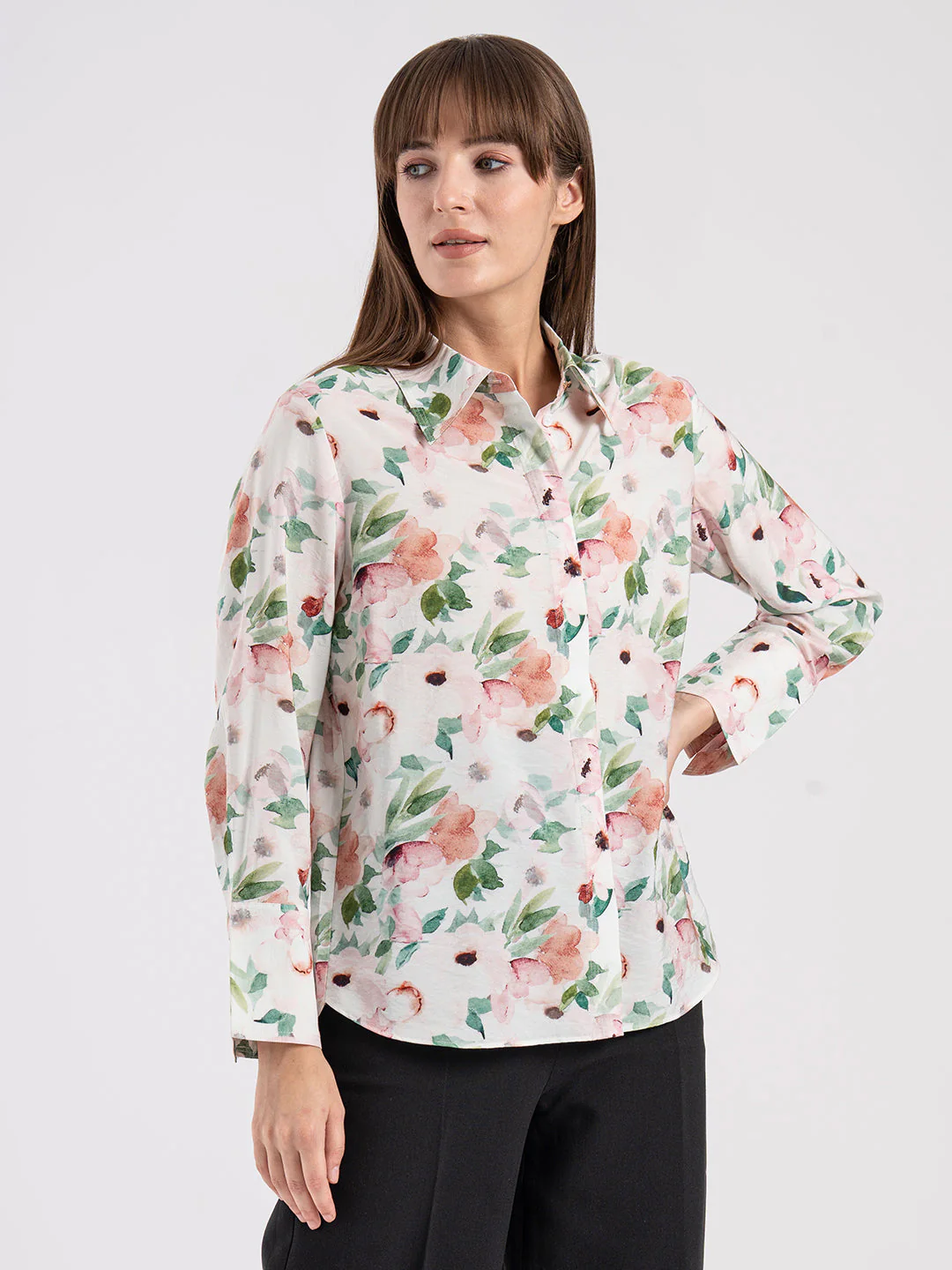 Women's Floral Print Full Sleeve Shirt - Image 6